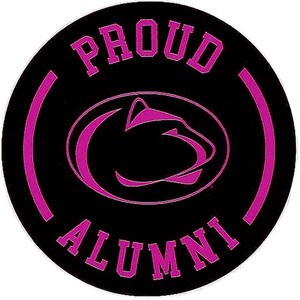 vinyl decal Proud Alumni Penn State Athletic Logo pink
